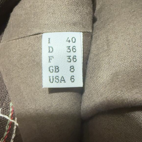 Moschino Cheap and Chic Women’s Blazer Size 6 Linen Stitched Plaid Vintage Boho - Picture 13 of 16